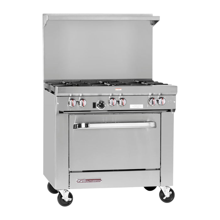 Southbend S36D-1GL 36" 4 Burner Gas Range W/ Griddle & Standard Oven, Liquid Propane-cityfoodequipment.com