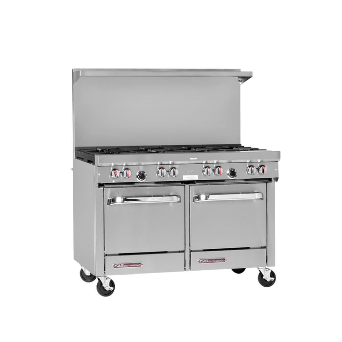 Southbend S48EE-4G 48" Gas Range W/ Griddle & (2) Space Saver Ovens, Natural Gas-cityfoodequipment.com