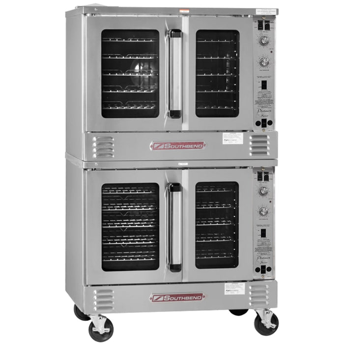 Southbend PCG100S/SI Platinum Double Full Size Liquid Propane Convection Oven - 50,000 BTU-cityfoodequipment.com