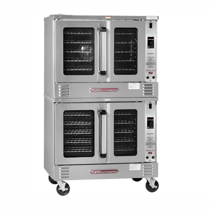 Southbend PCG100B/TI Platinum Bakery Depth Double Full Size Natural Gas Convection Oven - 50,000 BTU-cityfoodequipment.com