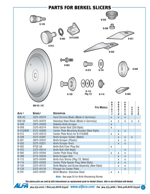 Berkel 01-403501-09447 Stainless Steel Blade For-cityfoodequipment.com