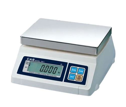 CAS SW-1D (20) 20lb Portion Control Scale W/front & Rear-cityfoodequipment.com