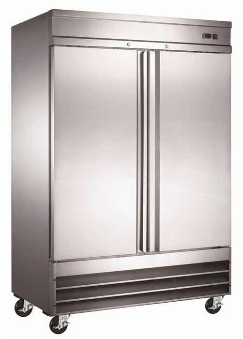Compass SD54R - 54" Two Section Reach In Refrigerator, (2) Solid Doors, 115v-cityfoodequipment.com