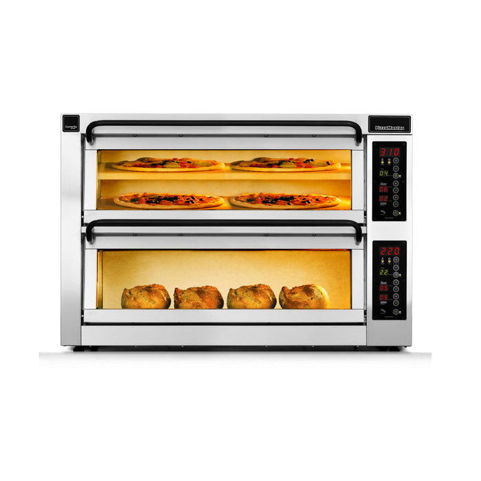 PizzaMaster 400 Series Countertop Double Multi-Purpose Deck Oven - 208v (PM 402ED-1DW)-cityfoodequipment.com