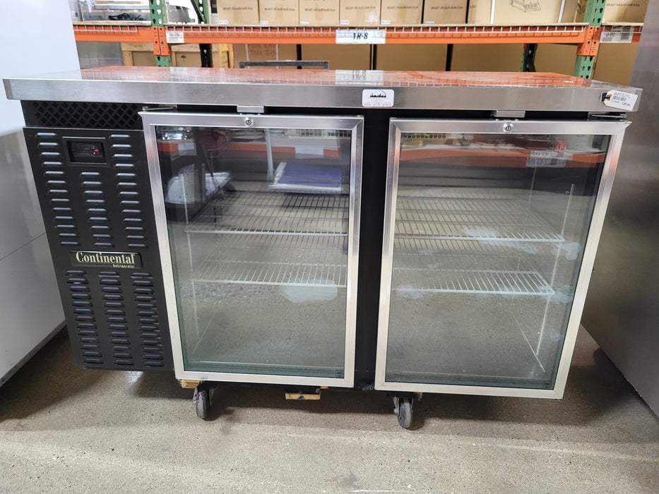 Continental BB59SNGD 59″ Commercial Shallow Depth Back Bar Display Cooler-cityfoodequipment.com