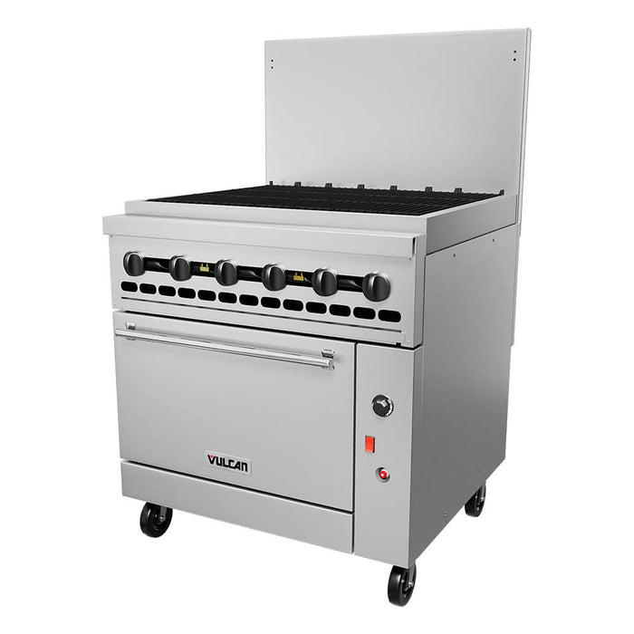 Vulcan 36C-36CBN 36" Gas Range W/ Charbroiler & Convection Oven, Natural Gas-cityfoodequipment.com