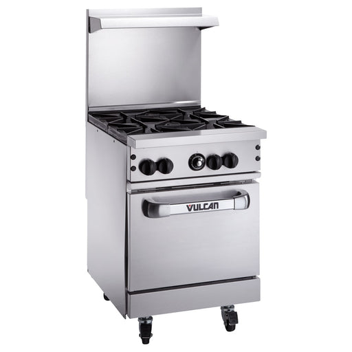 Vulcan 24S-4B 24" 4 Burner Gas Range W/ Standard Oven, Liquid Propane-cityfoodequipment.com