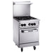 Vulcan 24S-4B 24" 4 Burner Gas Range W/ Standard Oven, Liquid Propane-cityfoodequipment.com