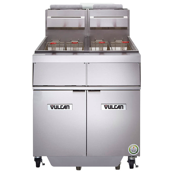 Vulcan 2GR45MF Gas Fryer - (2) 50 Lb Vats, Floor Model, Liquid Propane-cityfoodequipment.com