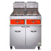 Vulcan 2TR45AF Gas Fryer - (2) 50 Lb Vats, Floor Model, Liquid Propane-cityfoodequipment.com