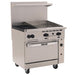 Vulcan 36S-2B24GT 36" 2 Burner Gas Range W/ Griddle & Standard Oven, Natural Gas-cityfoodequipment.com
