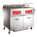 Vulcan 3VK45AF Gas Fryer - (3) 50 Lb Vats, Floor Model, Natural Gas-cityfoodequipment.com