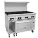 Vulcan 48C-8B 48" 8 Burner Gas Range W/ Convection Oven, Liquid Propane-cityfoodequipment.com