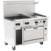 Vulcan 48S-4B24G 48" 4 Burner Gas Range W/ Griddle & Standard Oven, Natural Gas-cityfoodequipment.com