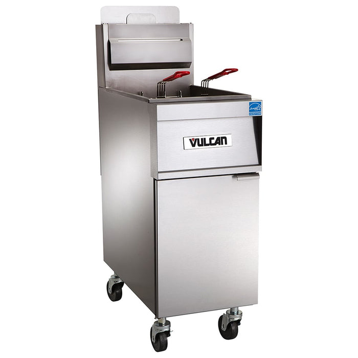 Vulcan 4TR45AF Gas Fryer - (4) 50 Lb Vats, Floor Model, Liquid Propane-cityfoodequipment.com