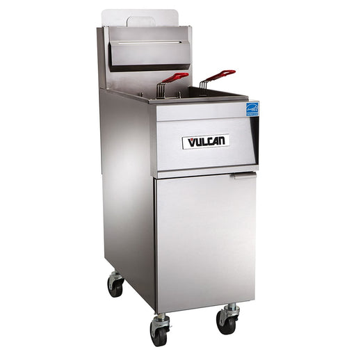 Vulcan 4TR85DF Gas Fryer - (4) 90 Lb Vats, Floor Model, Liquid Propane-cityfoodequipment.com