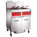 Vulcan 4VK45DF Gas Fryer - (4) 50 Lb Vats, Floor Model, Natural Gas-cityfoodequipment.com