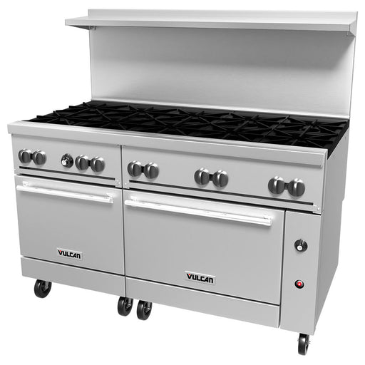 Vulcan 60SC-10B 60" 10 Burner Gas Range W/ (1) Standard & (1) Convection Ovens, Natural Gas-cityfoodequipment.com