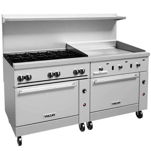 Vulcan 72CC-6B36G 72" 6 Burner Gas Range W/ Griddle & (2) Convection Ovens, Liquid Propane-cityfoodequipment.com