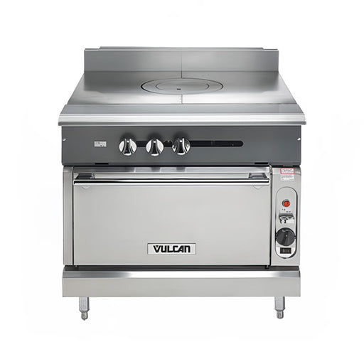 Vulcan V1FT36B 36" Gas Range W/ French Top & Storage Base, Liquid Propane-cityfoodequipment.com