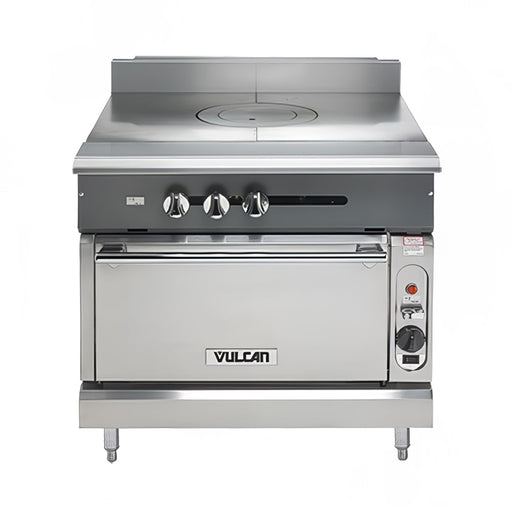 Vulcan V1FT36B 36" Gas Range W/ French Top & Storage Base, Natural Gas-cityfoodequipment.com