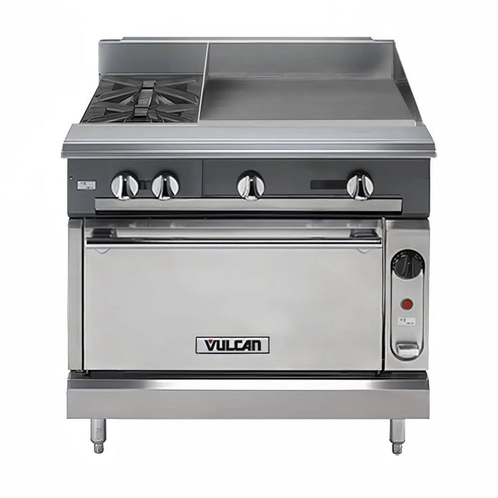 Vulcan V2BG24S 36" 2 Burner Gas Range W/ Griddle & Standard Oven, Liquid Propane-cityfoodequipment.com