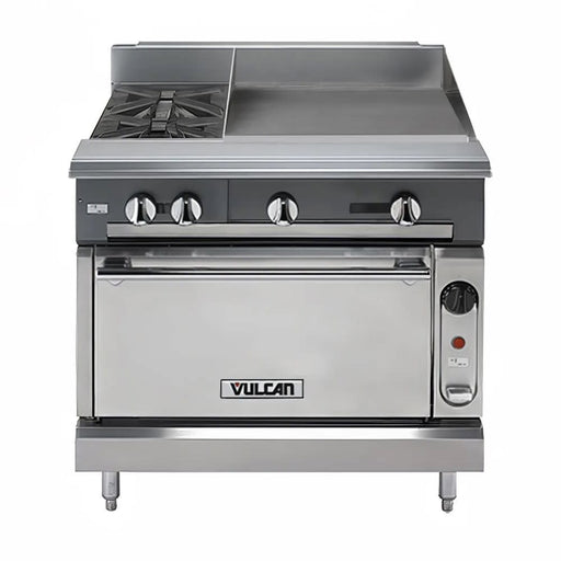 Vulcan V2BG4TC 36" 2 Burner Gas Range W/ Griddle & Convection Oven, Liquid Propane-cityfoodequipment.com