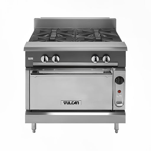 Vulcan V2BG8TC 36" 2 Burner Gas Range W/ Griddle & Convection Oven, Natural Gas-cityfoodequipment.com