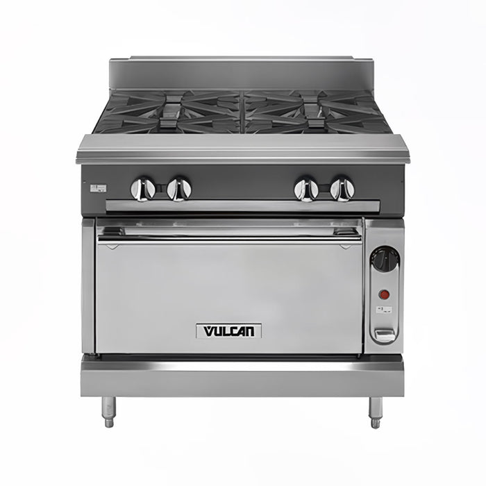 Vulcan V2FT36C 36" Gas Range W/ (2) French Tops & Convection Oven, Liquid Propane-cityfoodequipment.com