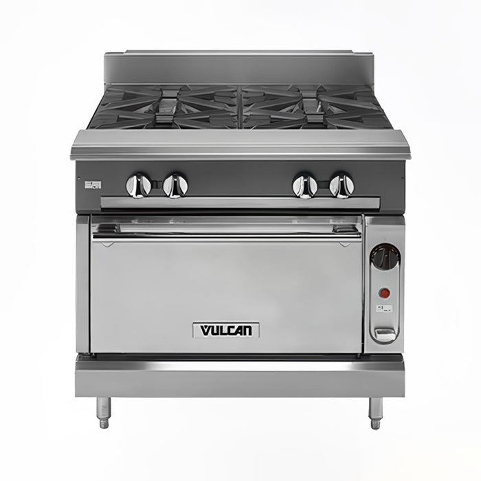Vulcan V2FT36C 36" Gas Range W/ (2) French Tops & Convection Oven, Natural Gas-cityfoodequipment.com