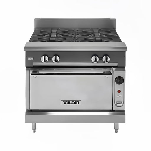 Vulcan V4B36B 36" 4 Burner Gas Range W/ Storage Base, Liquid Propane-cityfoodequipment.com