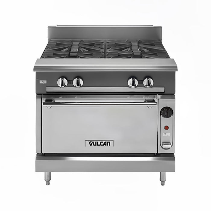 Vulcan V4B36B 36" 4 Burner Gas Range W/ Storage Base, Liquid Propane-cityfoodequipment.com