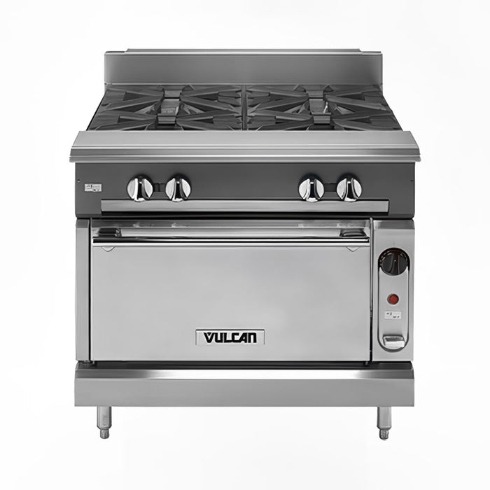 Vulcan VCBB36B 36" Gas Range W/ Full Charbroiler & Storage Base, Natural Gas-cityfoodequipment.com