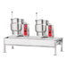 Vulcan VEKT64/1212 (2) 12 Gal Steam Kettles & Stand Assembly - Manual Tilt, 2/3 Jacket, 230v/1ph-cityfoodequipment.com