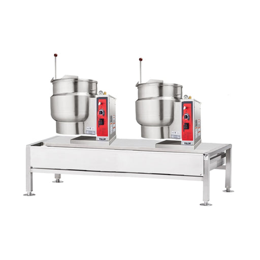 Vulcan VEKT64/1212 (2) 12 Gal Steam Kettles & Stand Assembly - Manual Tilt, 2/3 Jacket, 230v/3ph-cityfoodequipment.com