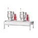 Vulcan VEKT64/1212 (2) 12 Gal Steam Kettles & Stand Assembly - Manual Tilt, 2/3 Jacket, 230v/3ph-cityfoodequipment.com