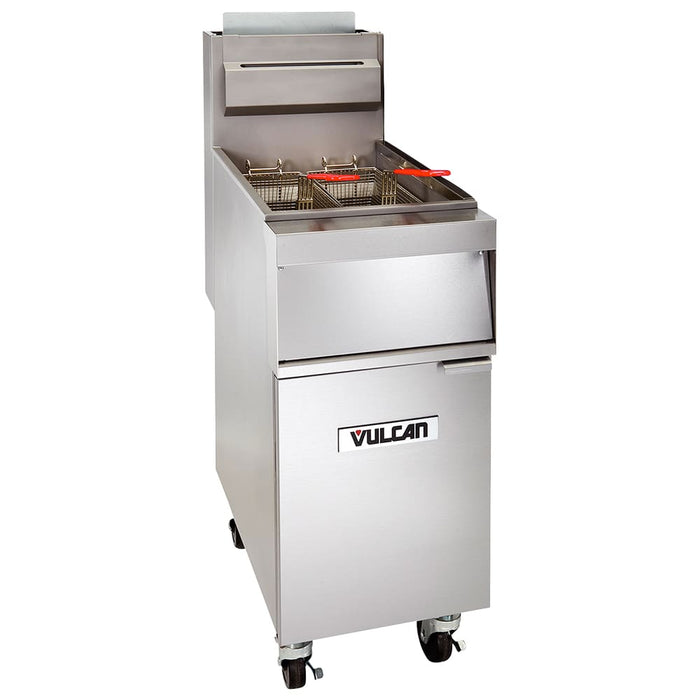 Vulcan 1GR35M Gas Fryer - (1) 40 Lb Vat, Floor Model, Natural Gas-cityfoodequipment.com