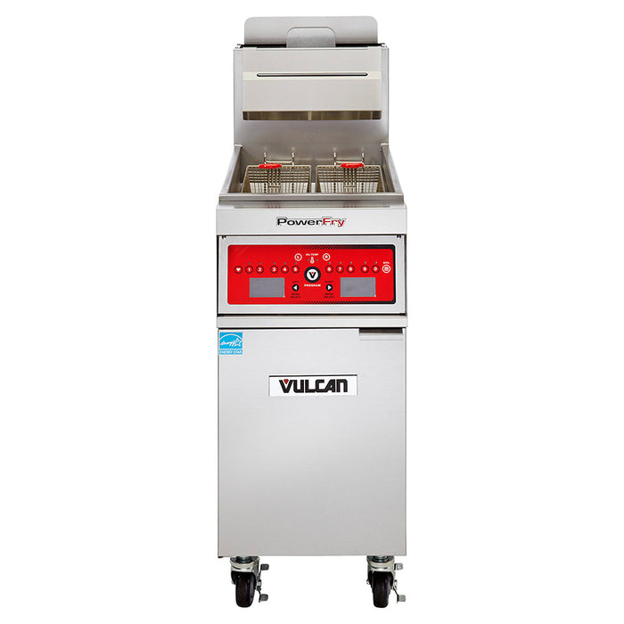 Vulcan 1VK85D Gas Fryer - (1) 90 Lb Vat, Floor Model, Natural Gas-cityfoodequipment.com