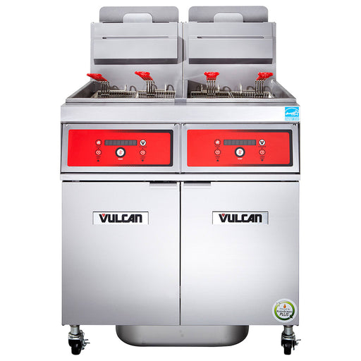 Vulcan 2VK65DF Gas Fryer - (2) 70 Lb Vats, Floor Model, Liquid Propane-cityfoodequipment.com