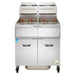Vulcan 3TR45AF Gas Fryer - (3) 50 Lb Vats, Floor Model, Liquid Propane-cityfoodequipment.com