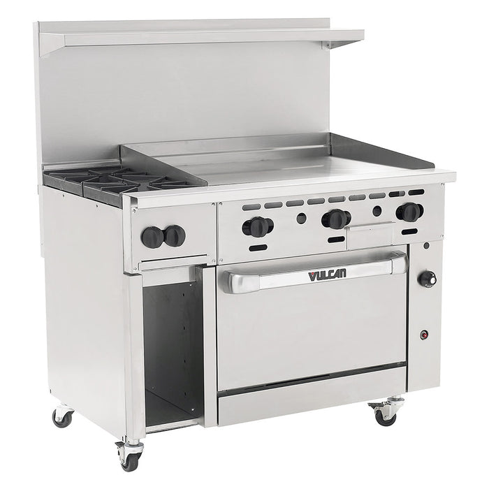 Vulcan 48C-2B36G 48" 2 Burner Gas Range W/ Griddle & Convection Oven, Liquid Propane-cityfoodequipment.com