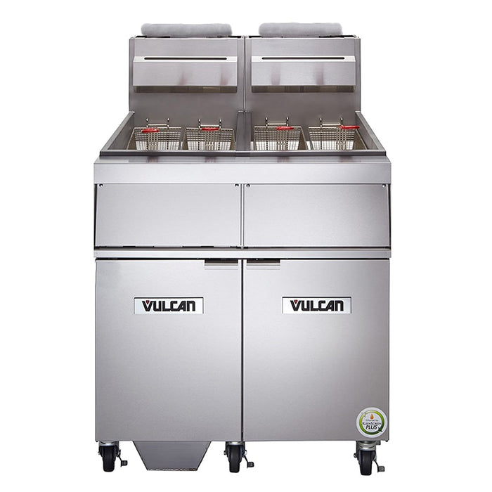 Vulcan 4GR45MF Gas Fryer - (4) 50 Lb Vats, Floor Model, Liquid Propane-cityfoodequipment.com