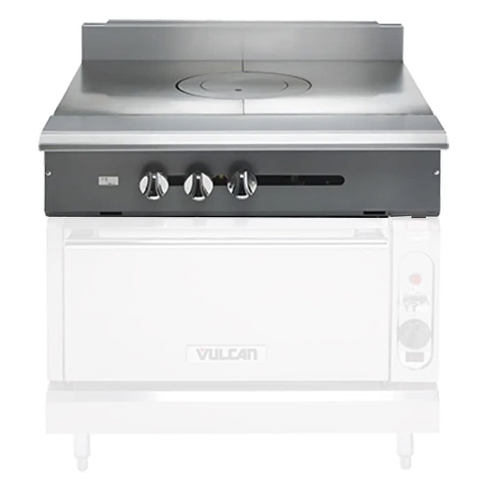 Vulcan V1FT36 36" Gas Range Top W/ (1) French Top - Modular, Natural Gas-cityfoodequipment.com