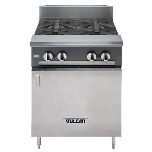 Vulcan V4B24B 24" 4 Burner Gas Range W/ Storage Base, Liquid Propane-cityfoodequipment.com
