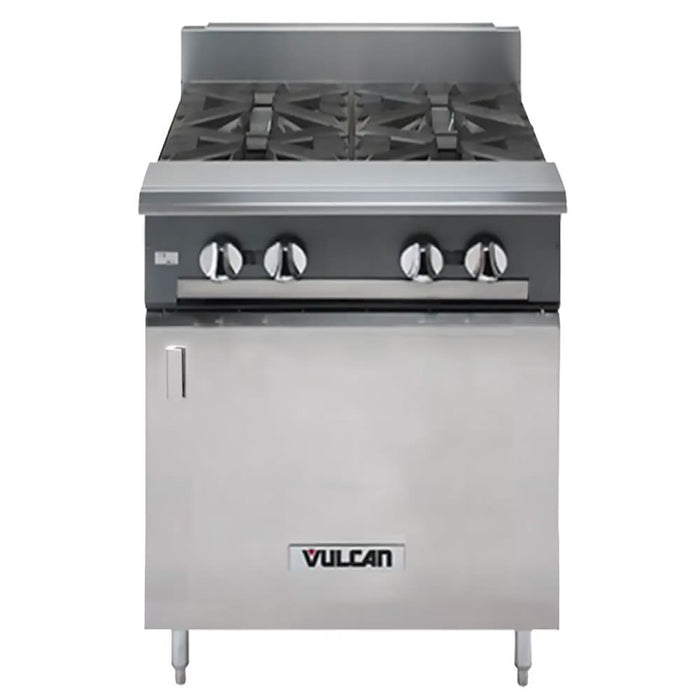 Vulcan V4B24B 24" 4 Burner Gas Range W/ Storage Base, Liquid Propane-cityfoodequipment.com