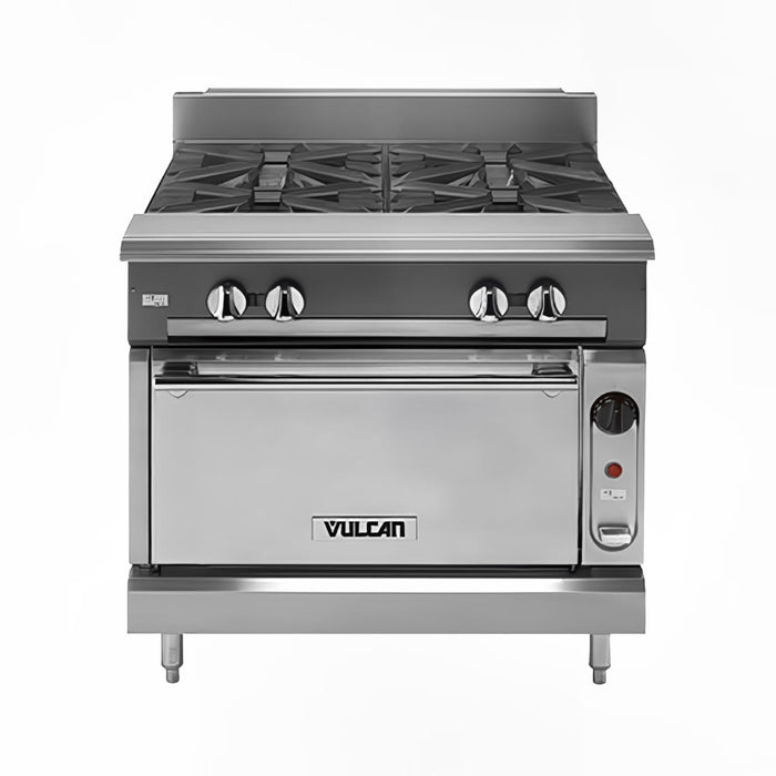 Vulcan VCBB36S 36" Gas Range W/ Full Charbroiler & Standard Oven, Natural Gas-cityfoodequipment.com