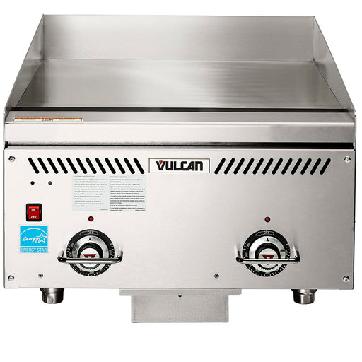 Vulcan VCCG24-AR 24" Gas Griddle W/ Thermostatic Controls - 1" Chrome Plate, Natural Gas-cityfoodequipment.com