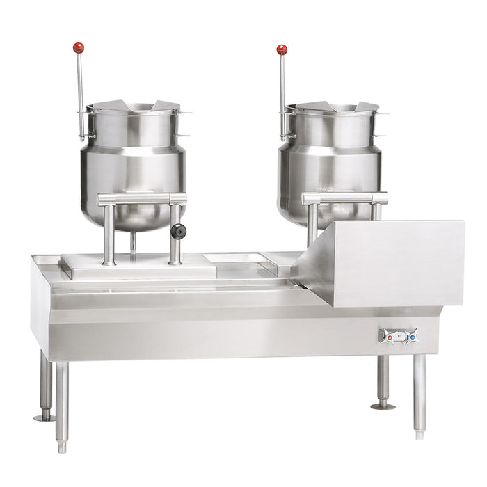 Vulcan VEKT80/666 (3) 6 Gal Steam Kettles - Manual Tilt, 2/3 Jacket, 240v/3ph-cityfoodequipment.com