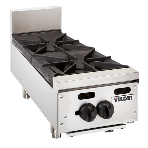 Vulcan VHP212 12" Gas Hotplate W/ (2) Burners & Infinite Controls, Natural Gas-cityfoodequipment.com