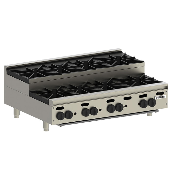 Vulcan VHP848U 48" Gas Hotplate W/ (8) Burners & Infinite Controls, Natural Gas-cityfoodequipment.com